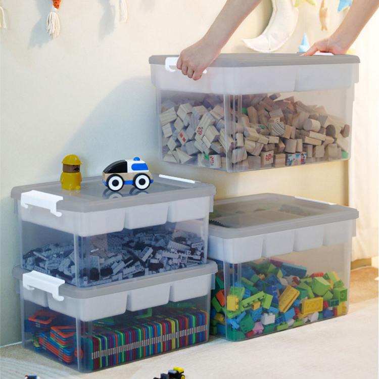 CITYLONG兒童積木玩具透明收納箱16L