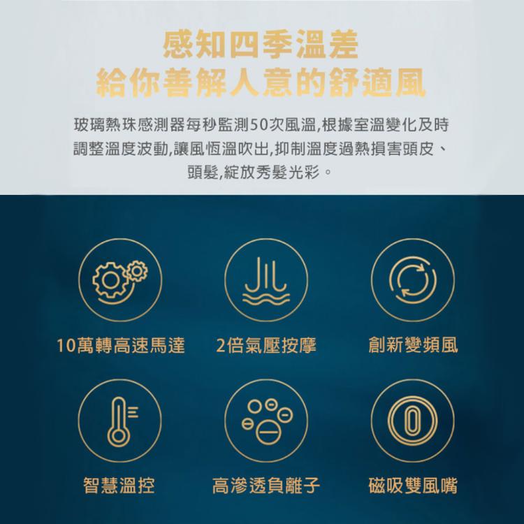 ZHIBAI 直白 HL906 魅惑紅 極速乾智能溫控負離子護髮吹風機