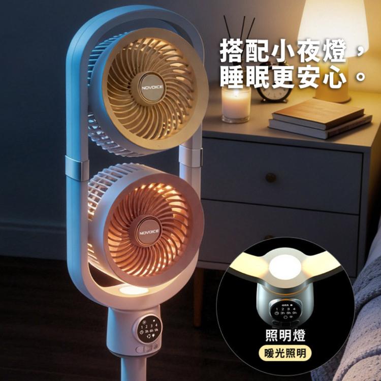 【NOVOICE 諾維斯】USB雙頭空氣循環扇NOV-F20