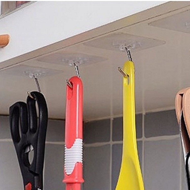 強力無痕魔術掛勾(透明款) 10入