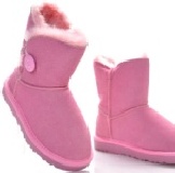 牛皮 混羊毛 單釦中筒雪地靴 (多色) 特價：$560