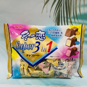 免運!【日本 meito 名糖】冬之戀 Super 超級3合1 巧克力 161g 3種風味一次滿足～ 135g/包