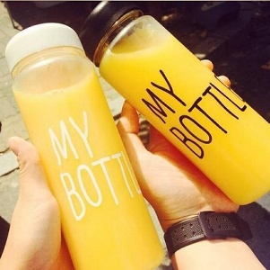 My Bottle隨行杯，白字白蓋