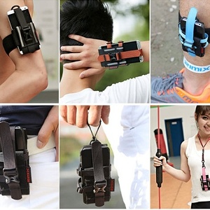 出門衣服沒處可放手機嗎?手機收納臂套 可掛/可環綁