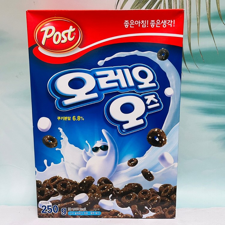 免運!【韓國 Post】OREO 巧克力棉花糖麥片 原味 / 巧克力棉花糖麥片 草莓風味 250g 250g/盒 (4盒,每盒332元)