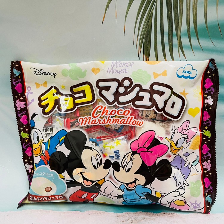 免運!【日本 EIWA】伊華 迪士尼包裝巧克力棉花糖 112g 個別包裝 112g/包 (4包,每包228.2元)