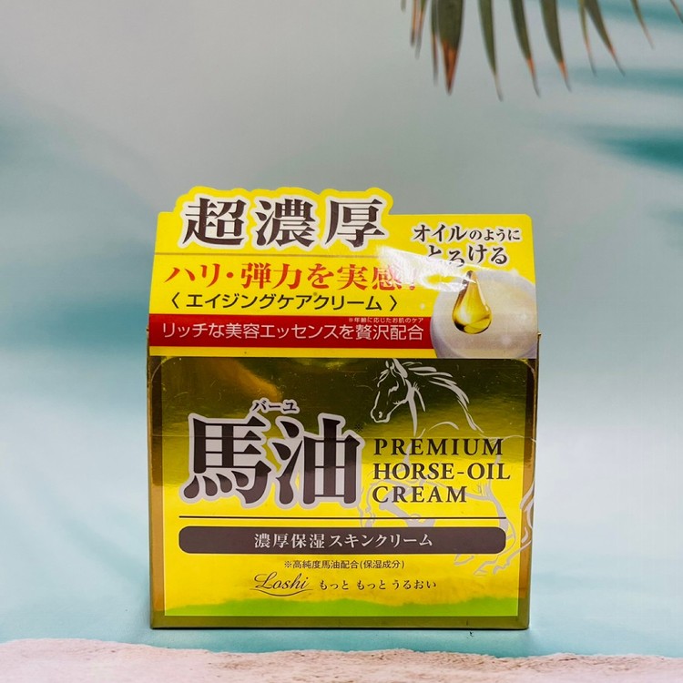 【日本 Loshi】頂級馬油 極滋潤超濃厚馬油乳霜 100g