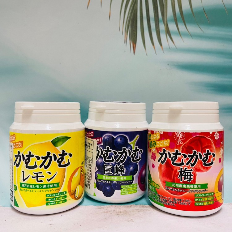 【日本 三菱】咖姆咖姆 卡姆 梅子糖 葡萄糖 檸檬糖 水果嚼糖 120g 罐裝 梅子/葡萄/檸檬