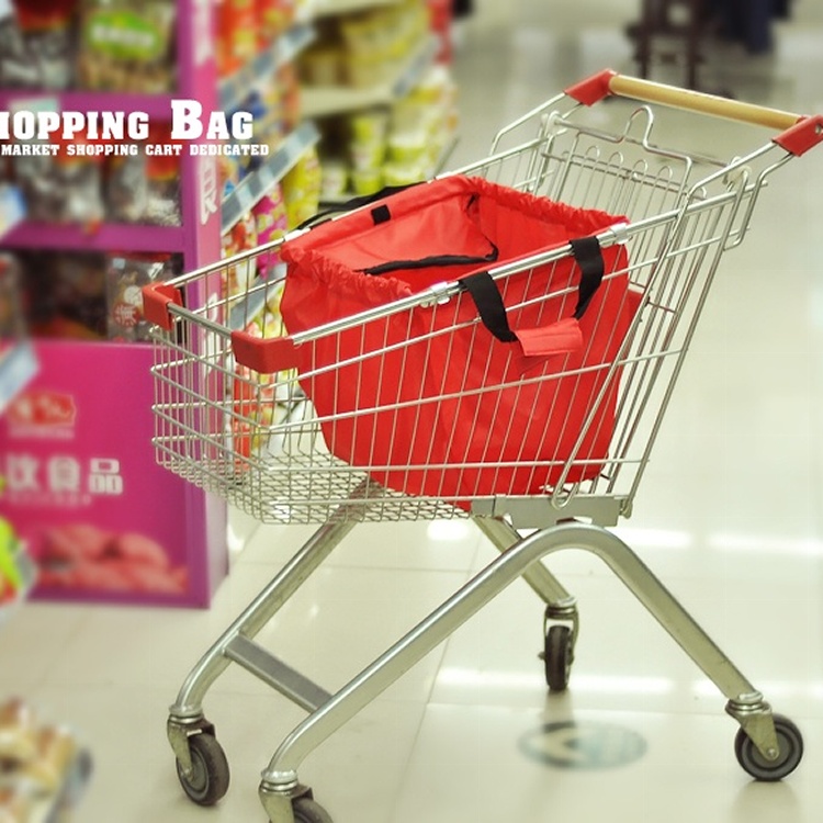 外國超市推車必備超大容量厚實環保手提購物袋