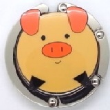 包包掛鉤/皮包掛勾 粉橘小豬