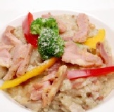 蔗燻雞腿佐日乾蕃茄燉飯 包含(燉飯便利包)