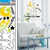 HL927 熊熊在一起 尺寸：33*60cm 防水壁貼 可重覆貼 非一般紙貼紙