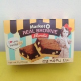 韓國Market O布朗尼蛋糕，巧克力香草口味，一盒四入
