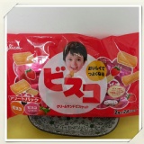 日本固力果乳酸菌夾心餅，草莓夾心餅