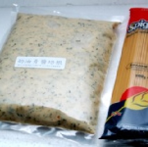 家庭號義大利麵組合-奶油青醬培根