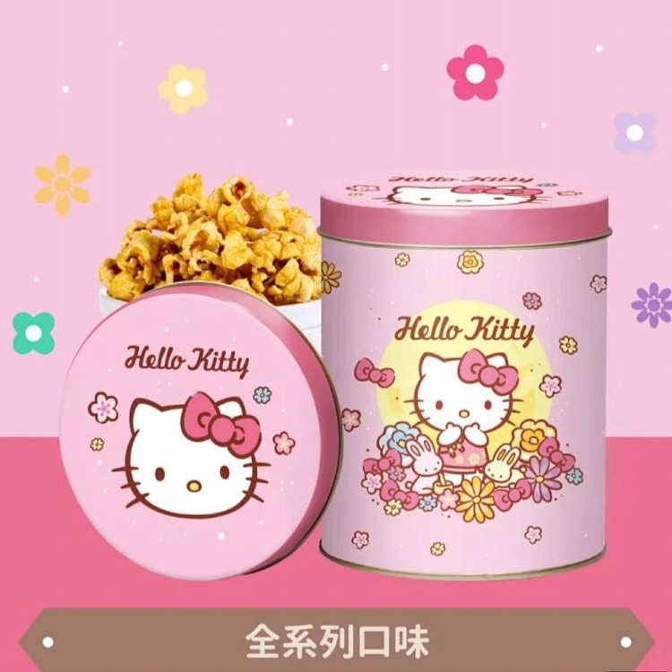 Hello Kitty雪花泰迪罐爆米花