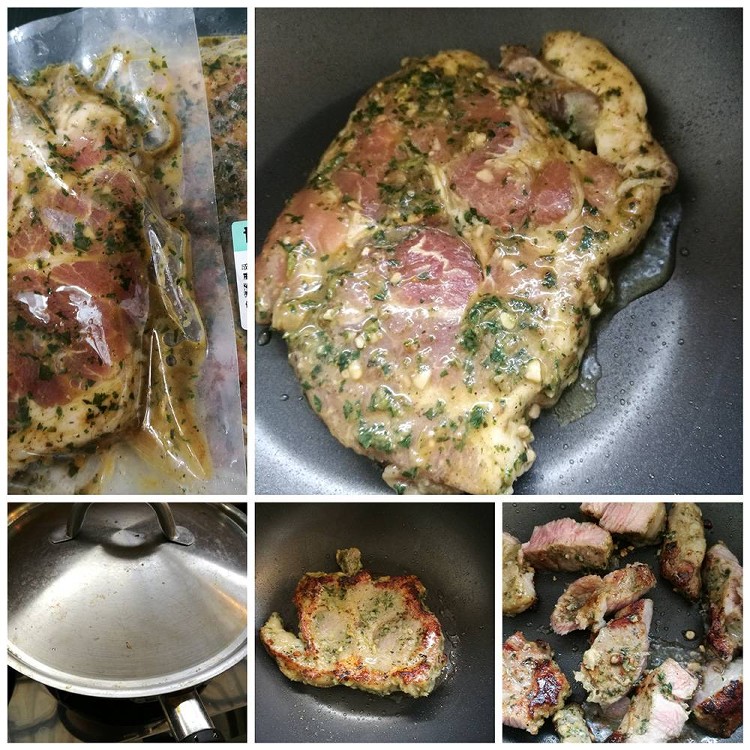 紅洋蔥低醣 青醬梅花豬排200g (生食)