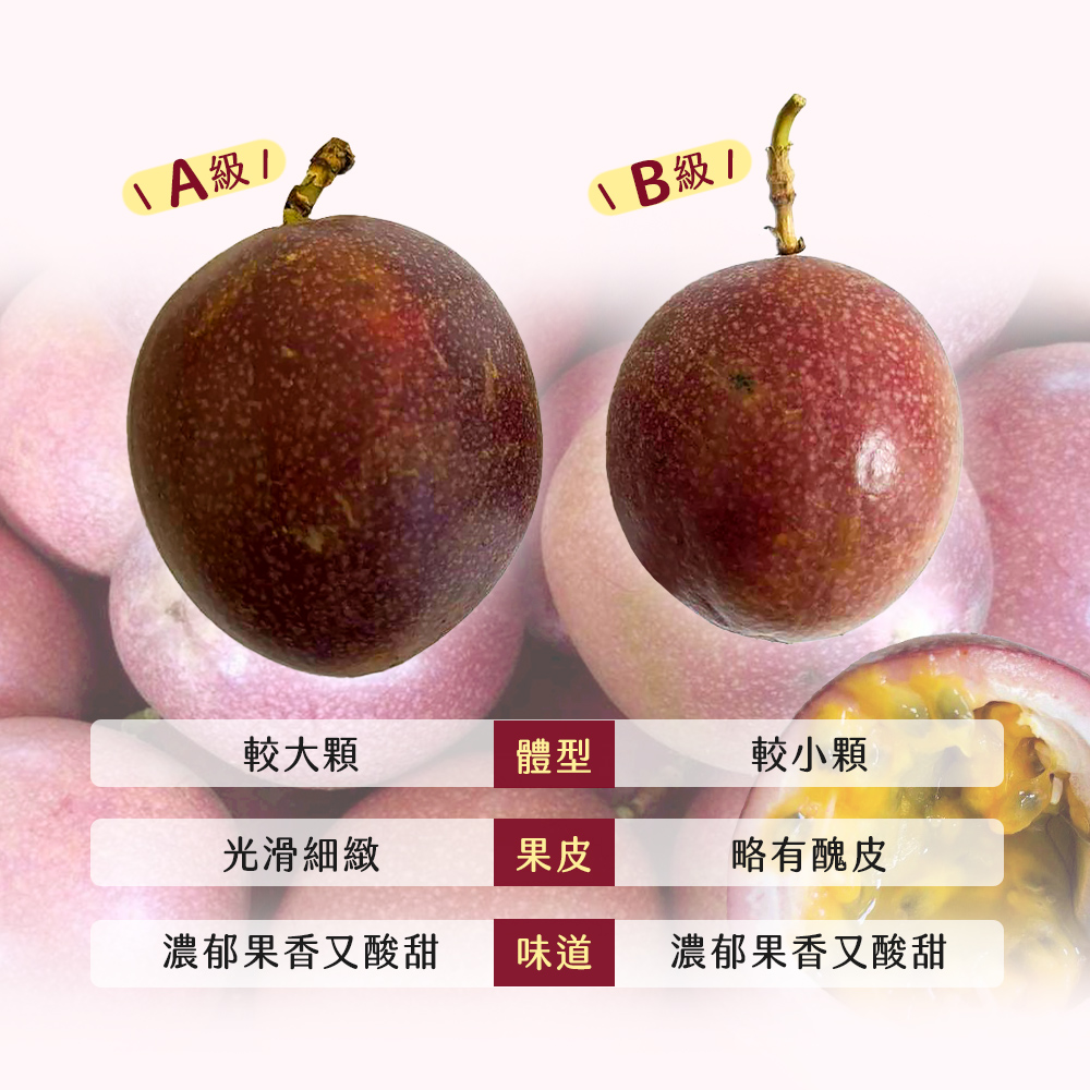 1A級 /,\ B 級 /,較大顆,較小顆,光滑細緻,略有醜皮,濃郁果香又酸甜,濃郁果香又酸甜。