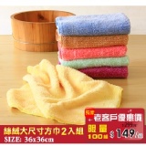 大尺寸絲絨方巾2入組