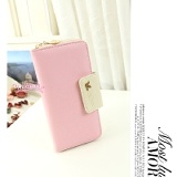 韓版新款小鳥搭扣拉鏈長夾