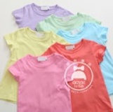 男女童全棉糖果打底短袖T恤共7色