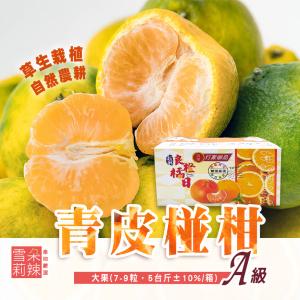 預購【雪莉朵辣嚴選】青皮椪柑 30A級大果 5斤/箱（7-9粒入）