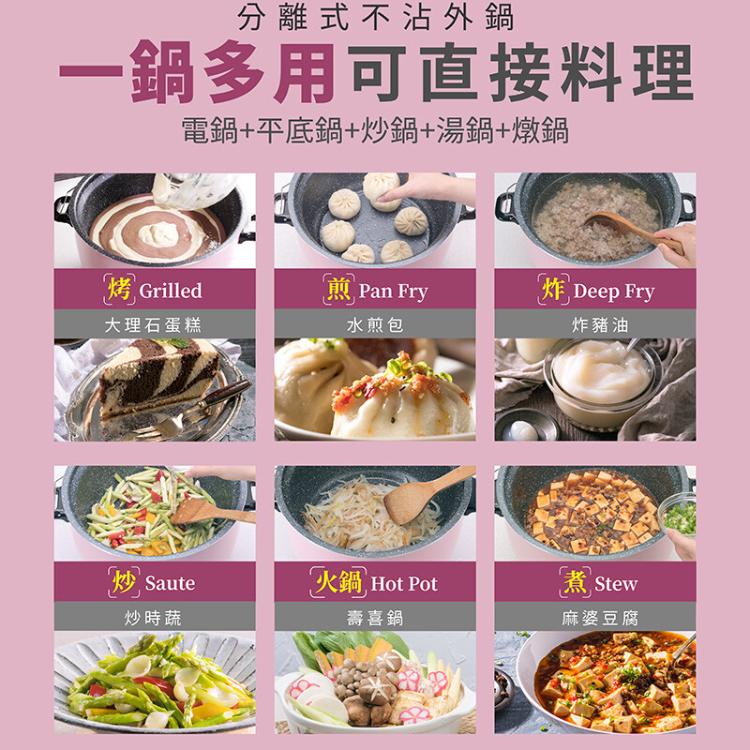 【鍋寶】萬用316分離式電鍋-11人份-湖水綠