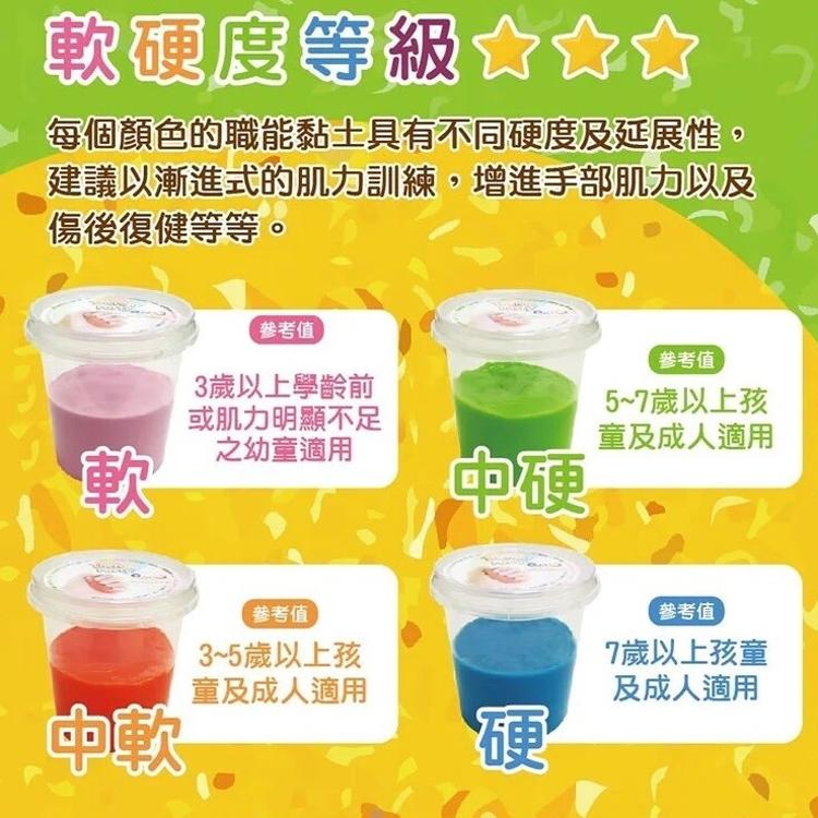 【Q-doh 四入禮盒組】職能運動有機矽膠黏土 60g 四入組 (硬/中硬/中軟/軟)