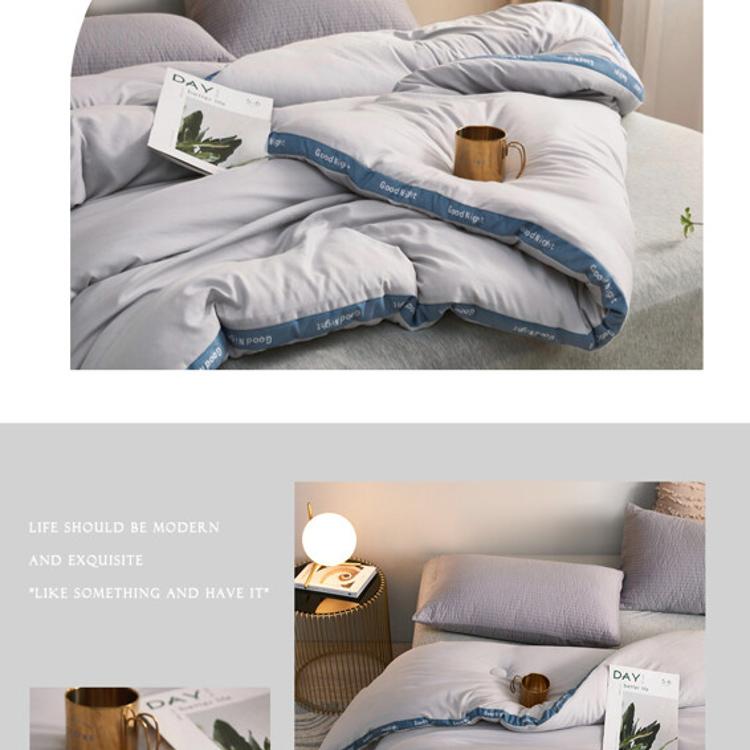【沐眠居家】時尚撞色風格包邊可水洗羽絲絨冬被 (150x200cm)多色任選