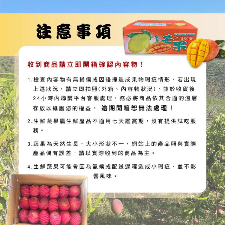【雪莉朵辣嚴選】屏東枋山愛文芒果-五斤大果