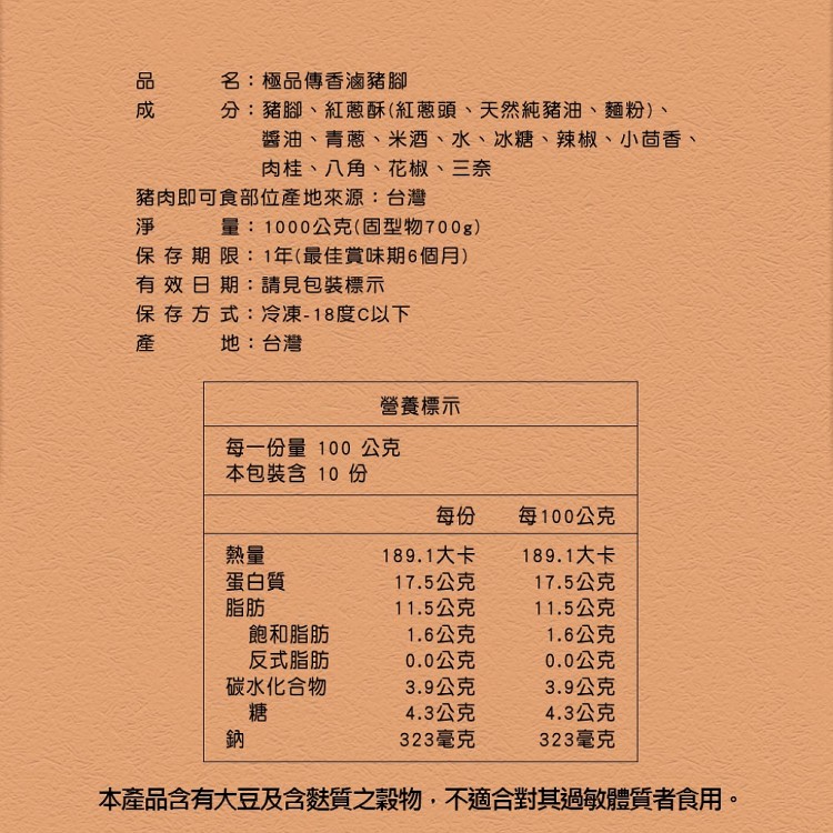 【竹南懷舊】極品傳香滷豬腳