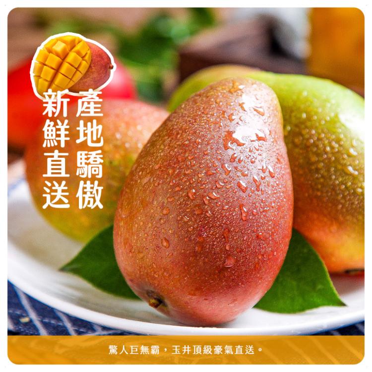 小楊的芒果園【台南玉井】愛文芒果 6顆(五斤裝箱)