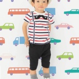 帥氣造型條紋上衣+褲子