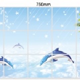 DIY創意廚房防油牆貼/壁貼 ~編號1 海豚戲水款(不適用超商取貨) 特價：$60