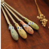 小清新碎花陶瓷長柄勺