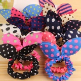 韓版兔耳朵發圈頭繩一對