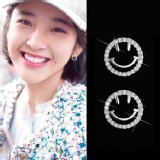 Q 香港正生 太陽微笑純銀耳環