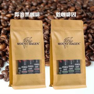 免運!任選【Mount Hagen】德國有機即溶黑咖啡粉(2g X 12包)(5組入) 2g/支，共12支/包 (12包，每包162.8元)