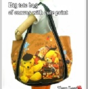 風行日本美式POP風格大帆布袋,環保袋, 購物袋, 側肩袋, 書包, 媽咪袋.