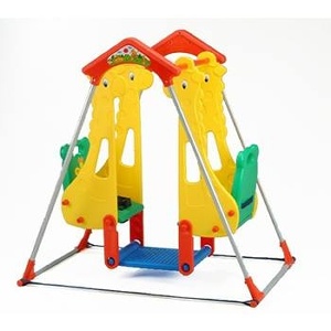 台灣製造長頸鹿兒童雙人盪鞦韆