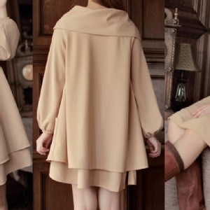 W065 斗篷風衣連衣裙 特價：$430