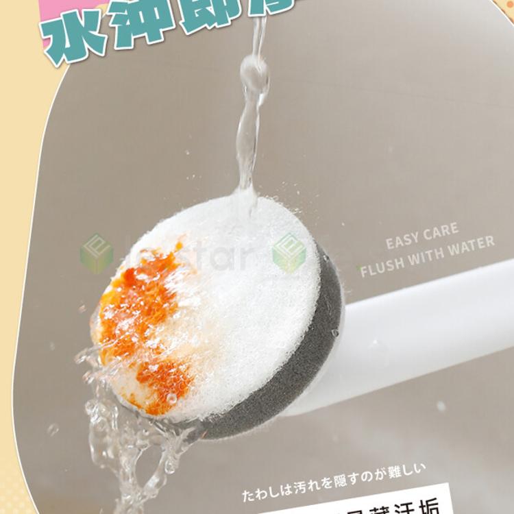 FaSoLa 長柄海綿可替換式鍋刷組-鍋刷替換棉4入/組