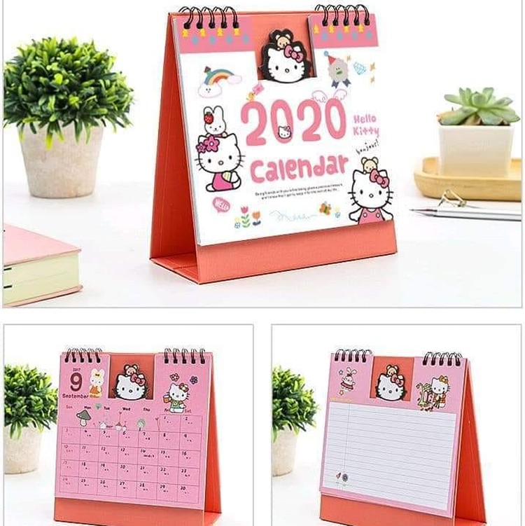 可愛卡通2020立型桌曆年曆
