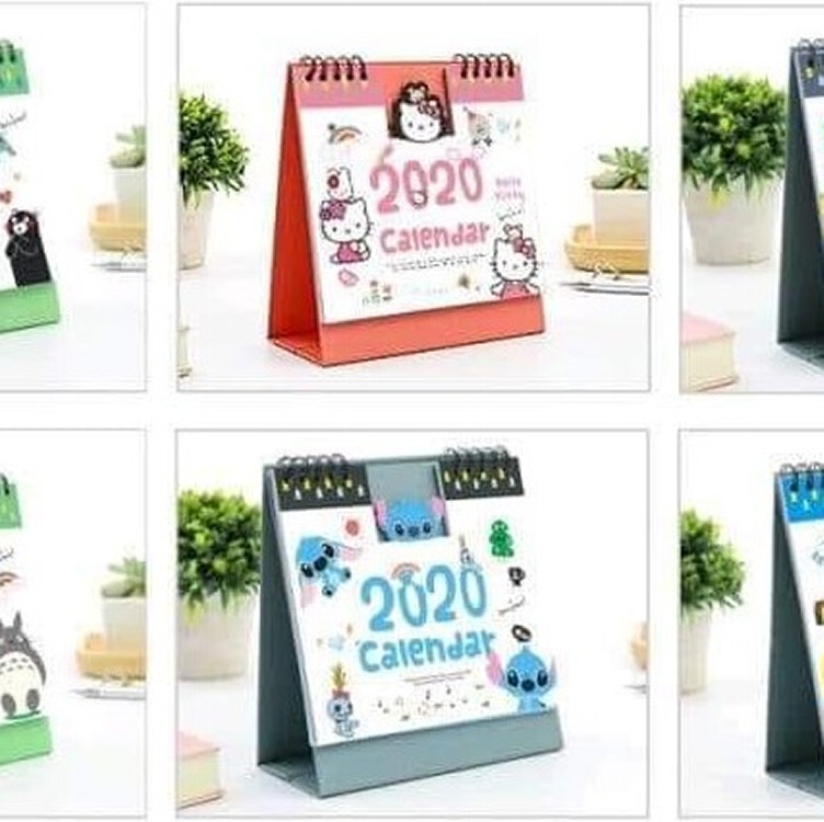 可愛卡通2020立型桌曆年曆