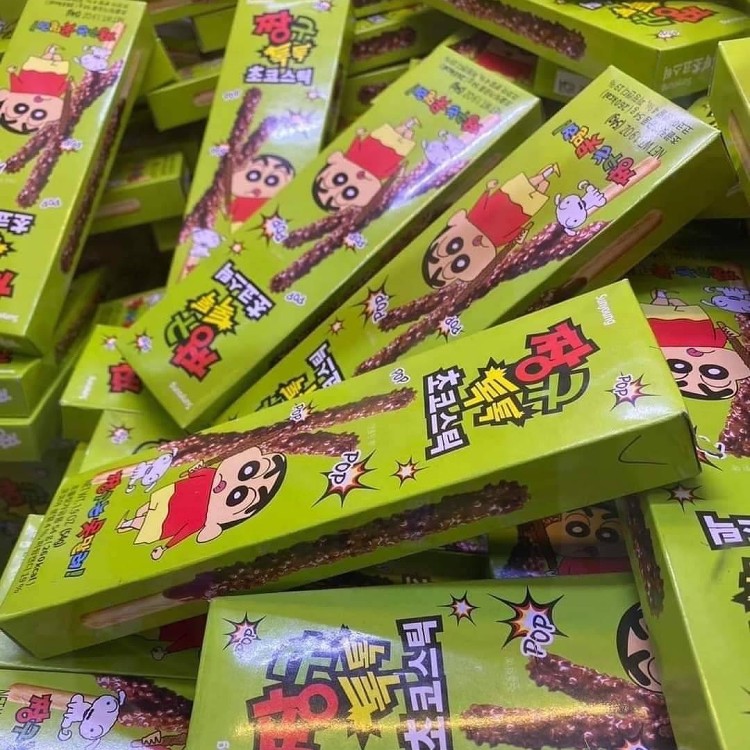 韓國🇰🇷蠟筆小新跳跳糖巧克棒😋