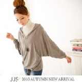 《《ＪＪＳ》》【特價品】秋日‧純色連帽飛鼠袖下擺抽繩棉質上衣【FC:21027122】