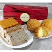 B - 豆穌朋泡芙2盒(口味任選)+紅豆蜂蜜蛋糕