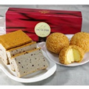 B - 豆穌朋泡芙2盒(口味任選)+紅豆蜂蜜蛋糕