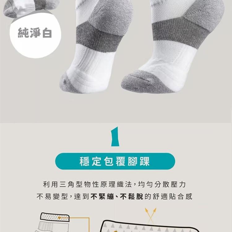 【Ustini】七層米其林運動襪-白色 5双組(排靜電功能襪 銀纖維襪)