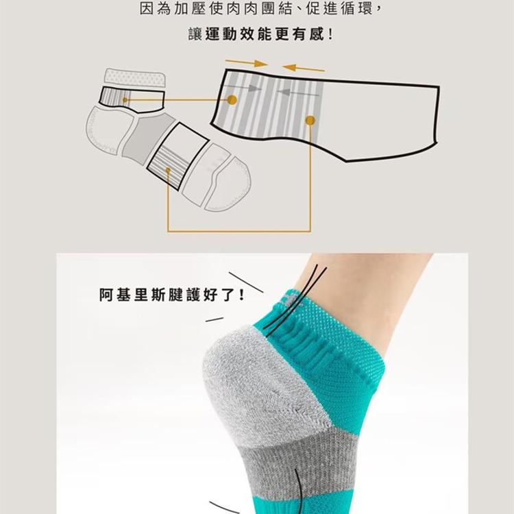 【Ustini】七層米其林運動襪-白色 5双組(排靜電功能襪 銀纖維襪)